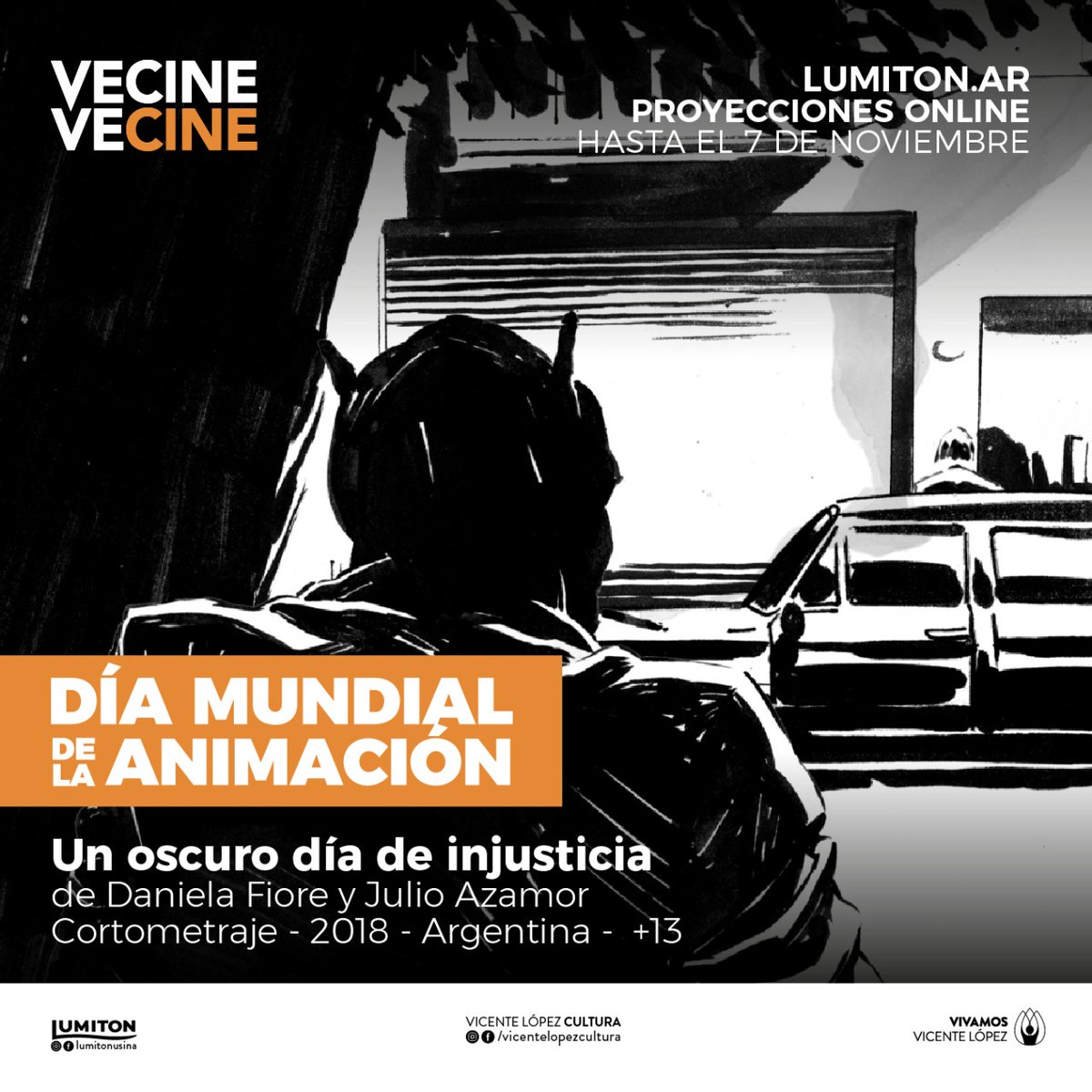 Nuestro corto <a href="/unoscurocorto/">Un Oscuro dia de Injusticia | Dark Day Injustice</a> se podrá ver en lumiton.ar como parte de los festejos del Día de la Animación.
Infinitas gracias a @lumitonusina
y a <a href="/ireneblei/">Irene Blei</a> por invitarnos a formar parte de esta hermosa selección de trabajos!