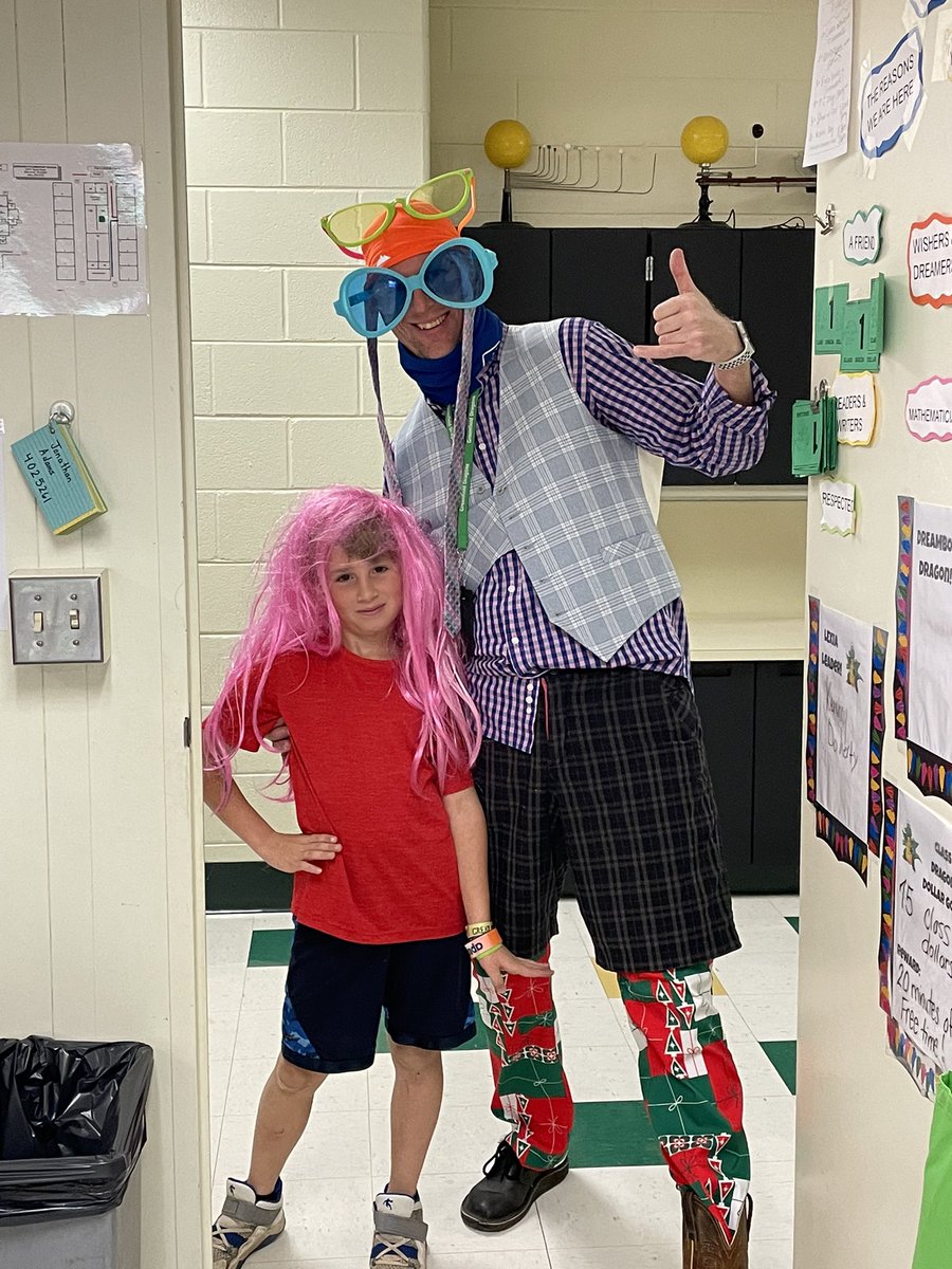 Gotta love “Wacky Tacky” day at Cardio Club!! <a href="/GRES_Principal/">Jenny Andrews</a> <a href="/srburnham326/">Sarah Burnham</a> <a href="/GRESDragons/">Greenfield ES</a>
