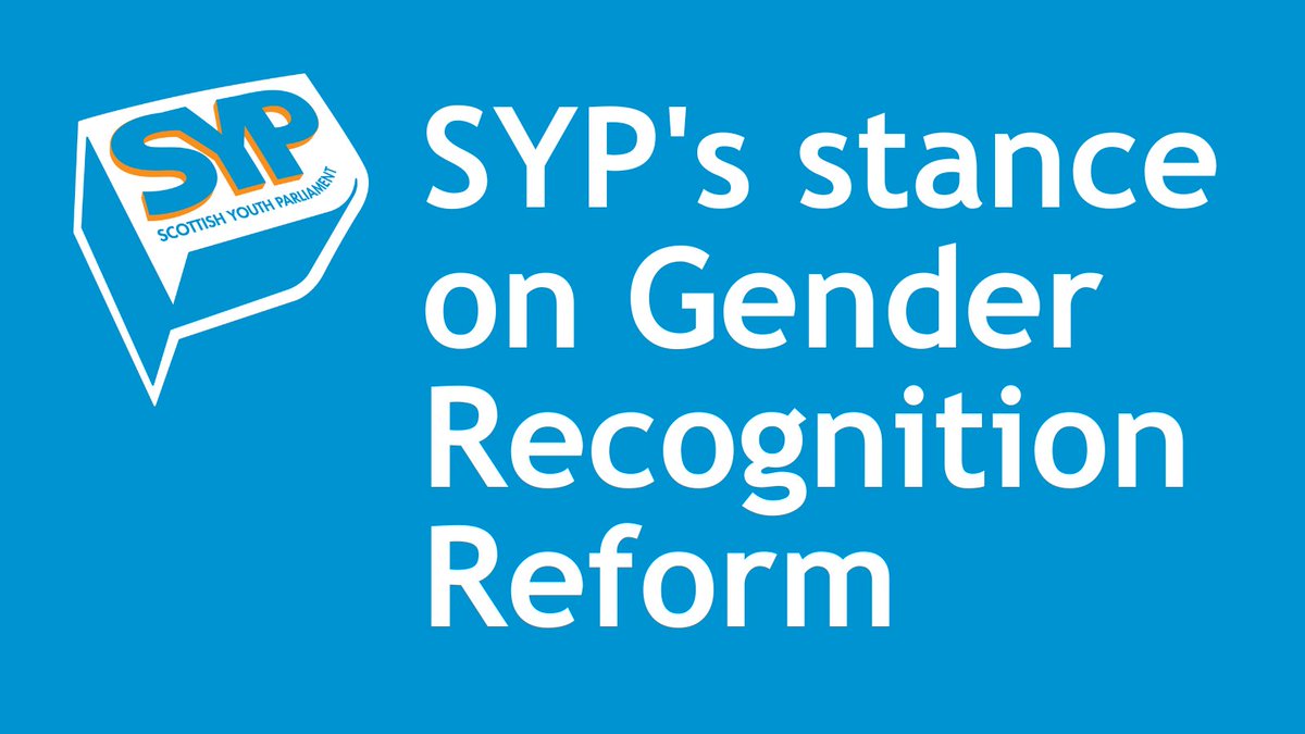 Today, the Scottish Youth Parliament has reaffirmed it's stance on Gender Recognition Reform, informed by consultation with young people across the country for our Manifesto, #FromScotlandsYoungPeople

You can find more details on the SYP website here: bit.ly/SYPstance