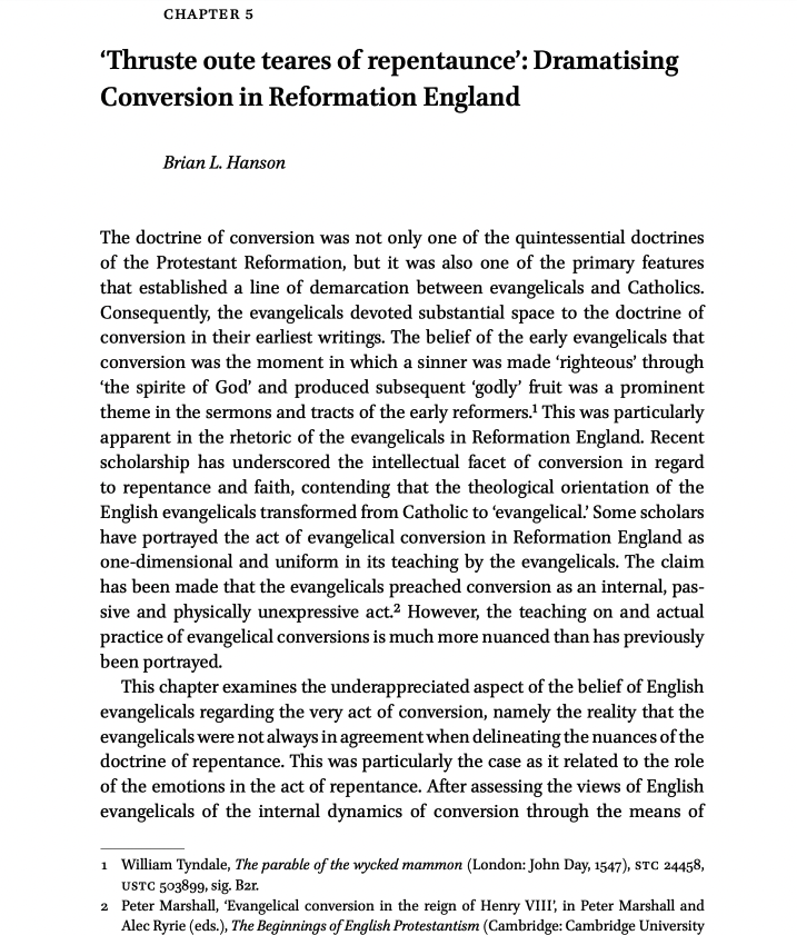 Brian L Hanson (@brianlhanson) on Twitter photo Pleased to see my chapter, "‘Thruste oute teares of repentaunce’: Dramatising Conversion in Reformation England" available through Brill for the Festschrift for 
<a href="/APettegree/">Andrew Pettegree</a>. This is an excellent volume edited by 
<a href="/A_der_Weduwen/">Arthur der Weduwen</a> and <a href="/lankian/">Malcolm Walsby</a>. 
brill.com/view/book/9789… Pleased to see my chapter, "‘Thruste oute teares of repentaunce’: Dramatising Conversion in Reformation England" available through Brill for the Festschrift for 
<a href="/APettegree/">Andrew Pettegree</a>. This is an excellent volume edited by 
<a href="/A_der_Weduwen/">Arthur der Weduwen</a> and <a href="/lankian/">Malcolm Walsby</a>. 
brill.com/view/book/9789…