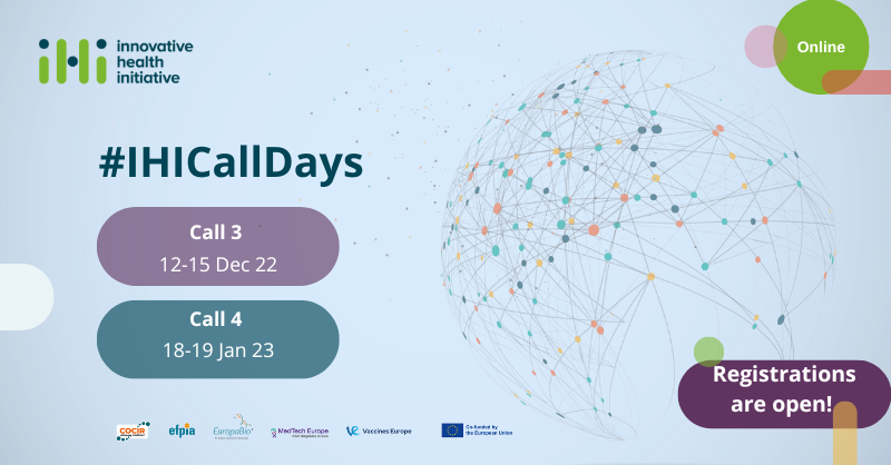 📢Registration is OPEN for the #IHICallDays on our next calls for proposals at bit.ly/3gRG4AI ✅Sessions on all call topics + our rules, procedures & financing info ✅Find & meet potential partners ✅Pitching sessions 🗓️Call 3: 12-15 Dec 🗓️Call 4: 18-19 Jan 📌Online