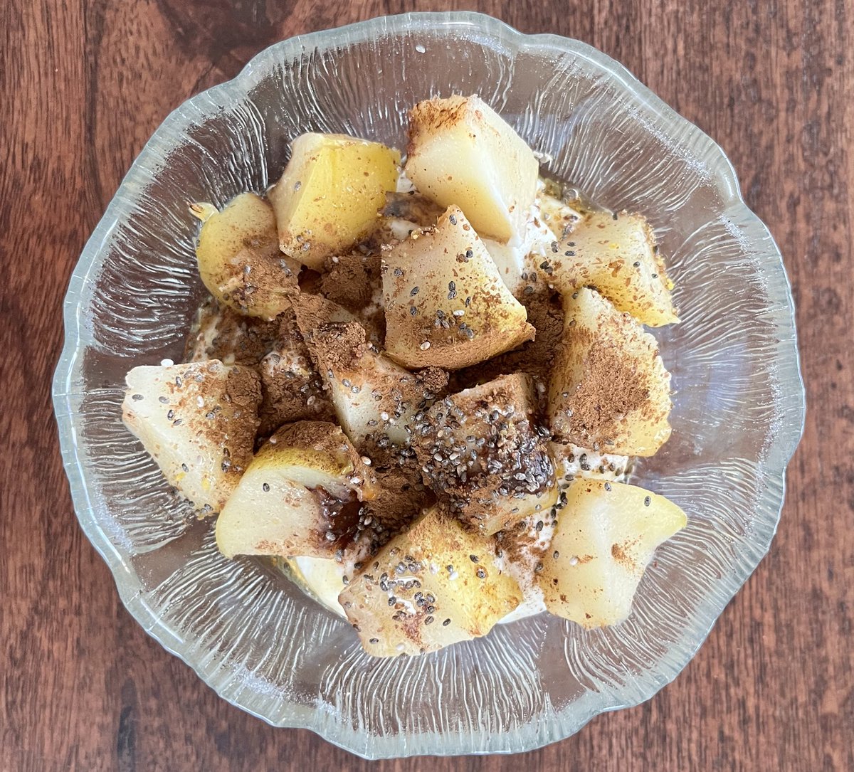 Despite common belief, food doesn’t have to be bad for us to taste amazing. This fall inspired baked apple &amp; Greek yogurt combo was delicious, healthy &amp; filling!