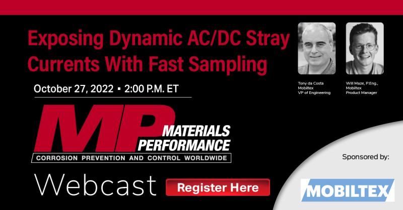MobiltexCorTalk's tweet photo. TODAY at 2:00PM ET! Do not miss this free Materials Performance Magazine webcast - Ready to solve your toughest transient current diagnosis challenge? REGISTER HERE: https://t.co/YxtonQXjwp #corrosion #pipelinemonitoring #cathodicprotection #remotemonitoring #fastsampling #CP https://t.co/IHhkLRhfe2