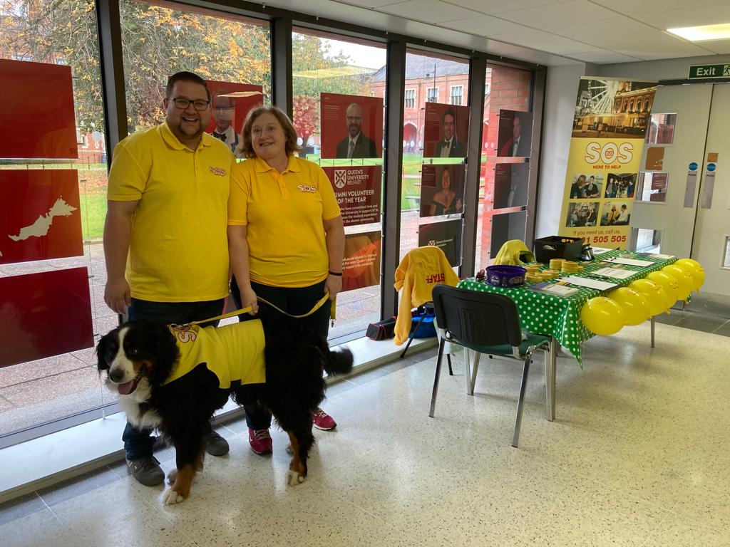 We were at Queen's University 'Hello Neighbour' event yesterday. We had so much fun engaging with students and telling them about the fantastic work we do to keep them safe! Our mascot Harvey, the Bernese Mountain Dog, got plenty of cuddles and certainly stole the show!