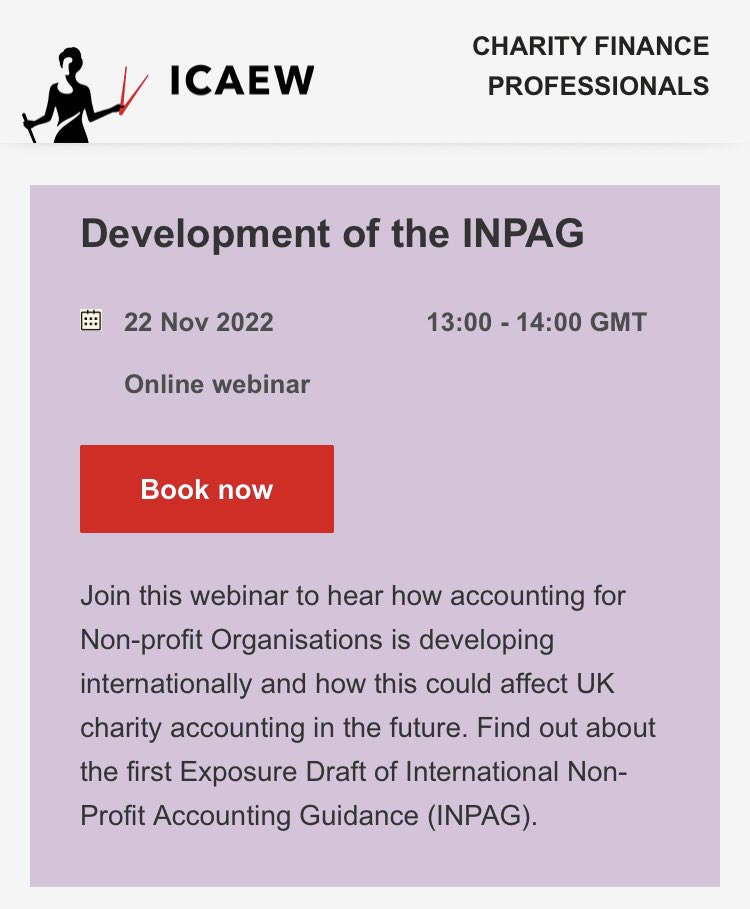 daniel_y_chan's tweet photo. Look forward to speaking at the @ICAEW event on the Development of the International Non-Profit Accounting Guidance (INPAG) on 22 November! https://t.co/rnLwQNmcxD @SamMusoke101 https://t.co/H5W7dgf2v1