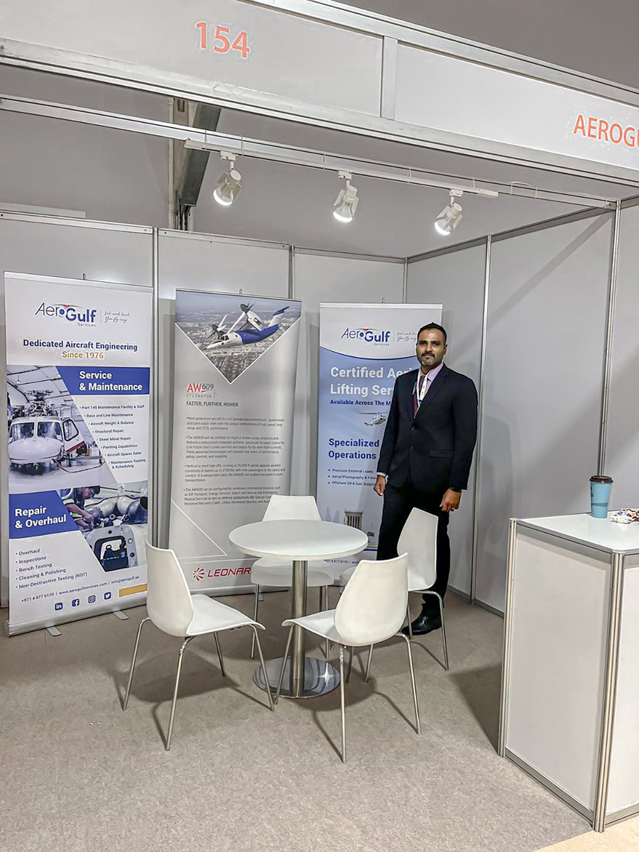 aerogulf's tweet photo. 3 days Helishow Dubai 2022 came to an end. We had a glorious experience being a part of the exhibition. Here are some of our favorite highlights from the exhibition.

#aerogulfservices #DubaiHelishow #Groundsupport #AW609 #tiltrotor #Helishow #lifting #Aerialphotography #filming https://t.co/p8WgJazryj