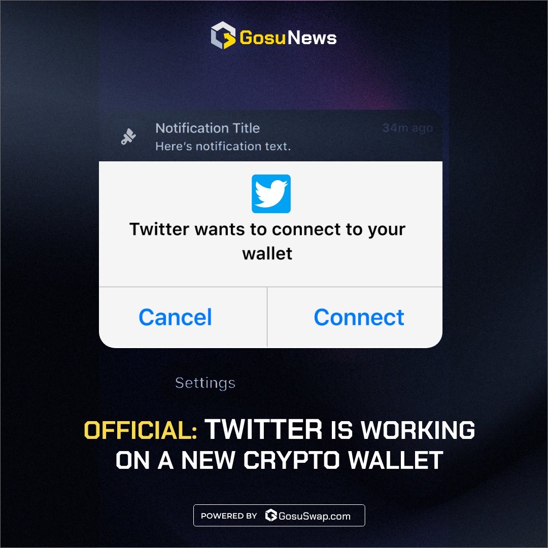 #Twitter is working on a new #crypto wallet

Will definitely keep an eye on this 👀 

What do you think? Is it a yes or a no? 🤔