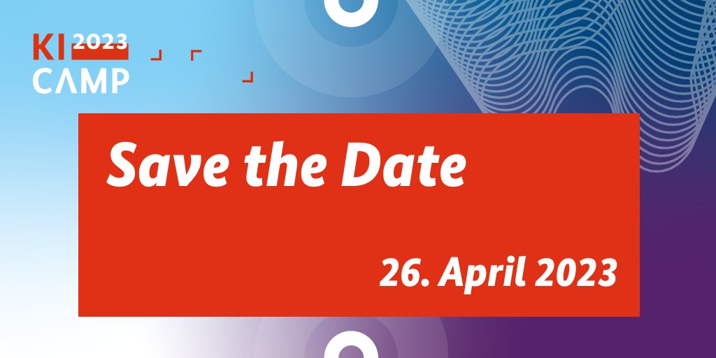 Save the date! 🗓 Beim #KICamp23, der transdisziplinären Forschungs-Convention für #KI, bringen wir gemeinsam mit dem <a href="/BMBF_Bund/">Bildungsmisererepublik Deutschland - BRDigung</a> Künstler*innen &amp; Forscher*innen verschiedener Disziplinen zusammen. Jetzt bewerben und mitgestalten 👉 kicamp.org