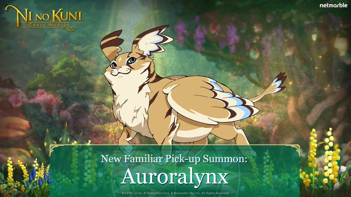 Auroralynx has joined the fight as one of the newest familiars. This light element attack type is ready to help the cause. Learn more about this new Familiar and let us know if you add them to your team. mar.by/ninokunicw11