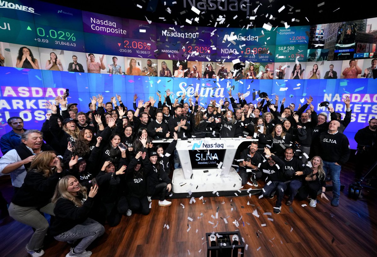 Congrats to the newly public <a href="/SelinaHotels/">Selina</a>!

Now trading on the <a href="/Nasdaq/">Nasdaq</a> under the $SLNA ticker 🥂