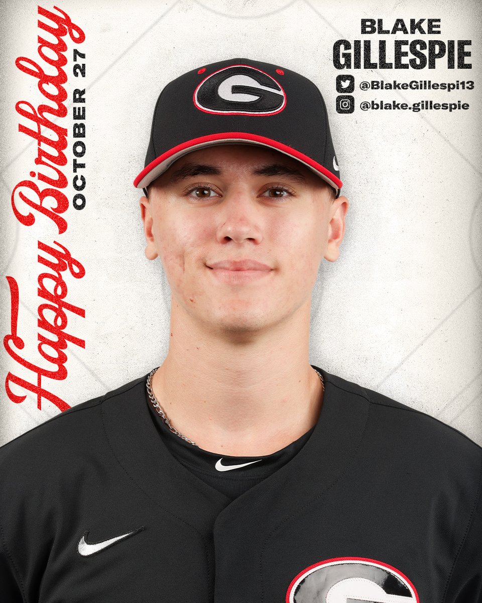 BaseballUGA's tweet photo. Happy Birthday, @BlakeGillespi13‼️ https://t.co/SWe4btOlPM