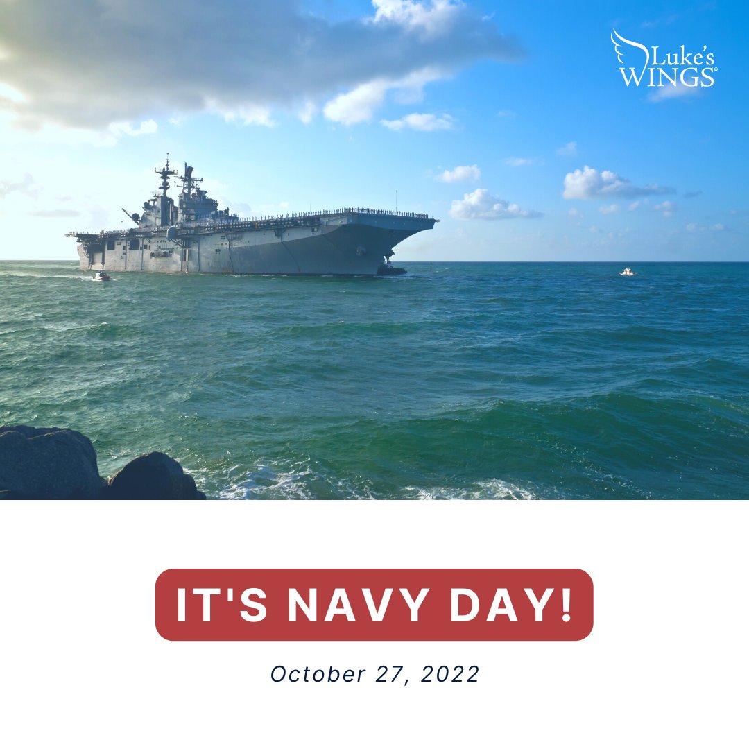 LukesWingsUSA's tweet photo. Luke’s Wings recognizes military personnel in the United States Navy.

Thank you for your service! 
#navyday #lukeswings #usnavyday https://t.co/DnBmQaveuz
