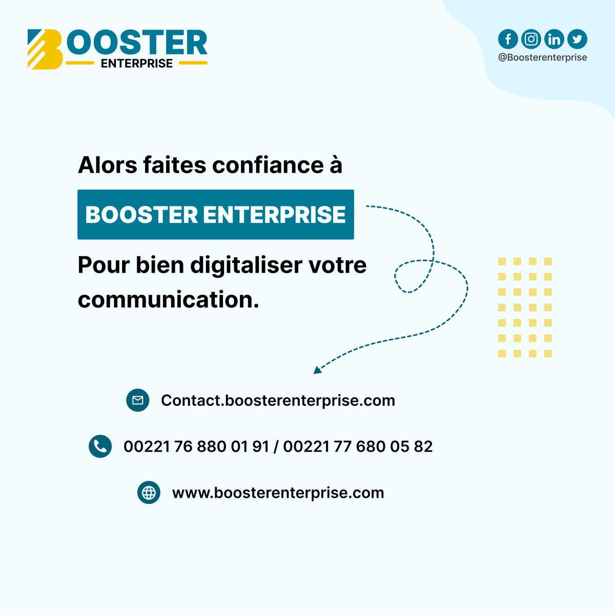 BoosterENTER's tweet photo. Quels SUPPORTS DE COMMUNICATION utilisés pour votre entreprise ?
Les #supports de communication constituent un moyen efficace de se faire connaître et garantissent souvent une bonne visibilité.

#agencemarketing #design #boosterenterprise #webdesign #supportdecommunication #Viral https://t.co/ipGXysX0dD