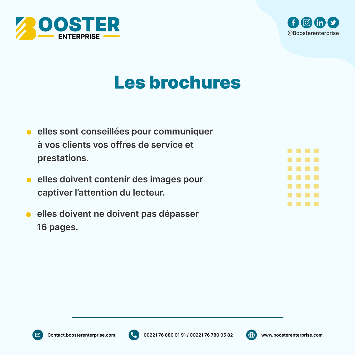 BoosterENTER's tweet photo. Quels SUPPORTS DE COMMUNICATION utilisés pour votre entreprise ?
Les #supports de communication constituent un moyen efficace de se faire connaître et garantissent souvent une bonne visibilité.

#agencemarketing #design #boosterenterprise #webdesign #supportdecommunication #Viral https://t.co/ipGXysX0dD