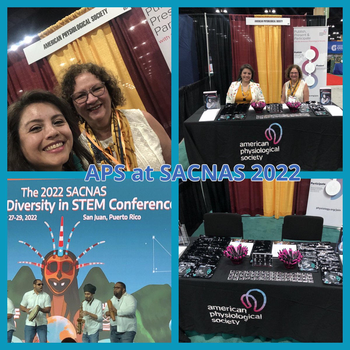 Come visit the <a href="/APSPhysiology/">American Physiological Society</a>  booth #637 at the 2022 SACNAS Diversity Conference. What a full circle to be back @sacnas, where I have learned and benefited so much for my scientific career and now recruiting for APS. Feeling blessed! 🙏🏼❤️🔬#2022NDiSTEM <a href="/DraComptonPhD/">Dr. Teresa Ramírez (ella/she/her) 🌻</a> #Science