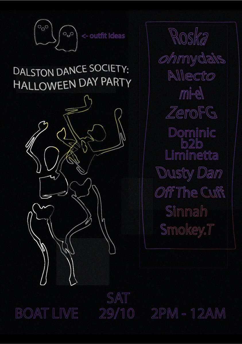 Very excite for this one on Saturday at Boatlive in Hackney wick <a href="/RoskaOfficial/">ROSKA Roska roska</a> ohmydais Allecto mi-el <a href="/ZeroFGmusic/">ZeroFG</a> 

canny wait
