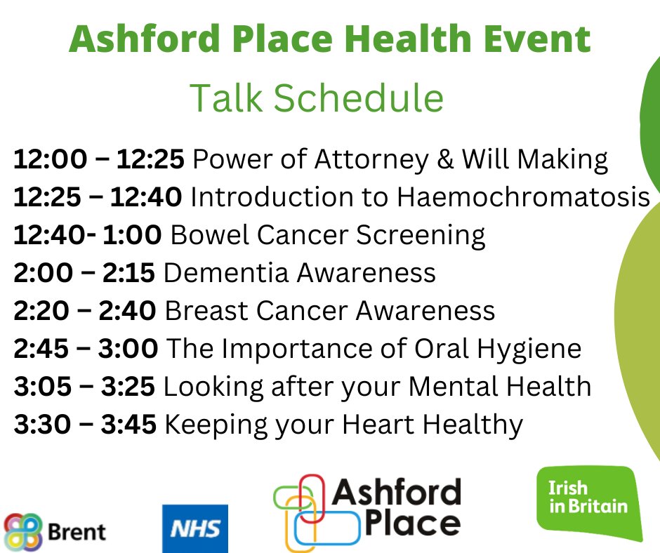 ⭐Community Health Event @ashford_place⭐ Drop in between 11am & 4pm on 9 November. Blood pressure, diabetes, BMI, foot heath checks, Covid vaccines and more! Open to all - see you there!