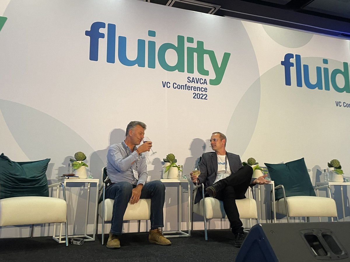 Fireside chat with <a href="/MichaelJordaan/">Michael Jordaan</a> of <a href="/HlayisaniGrowth/">Hlayisani Capital</a>  and <a href="/KeetvZ/">Keet van Zyl</a> <a href="/KnifeCap/">Knife Capital 🔪</a> at #SAVCAVCConf2022 discussing how VC is a rare opportunity to add a 10x performer into your portfolio. It delivers >25% IRR which you cannot get elsewhere.