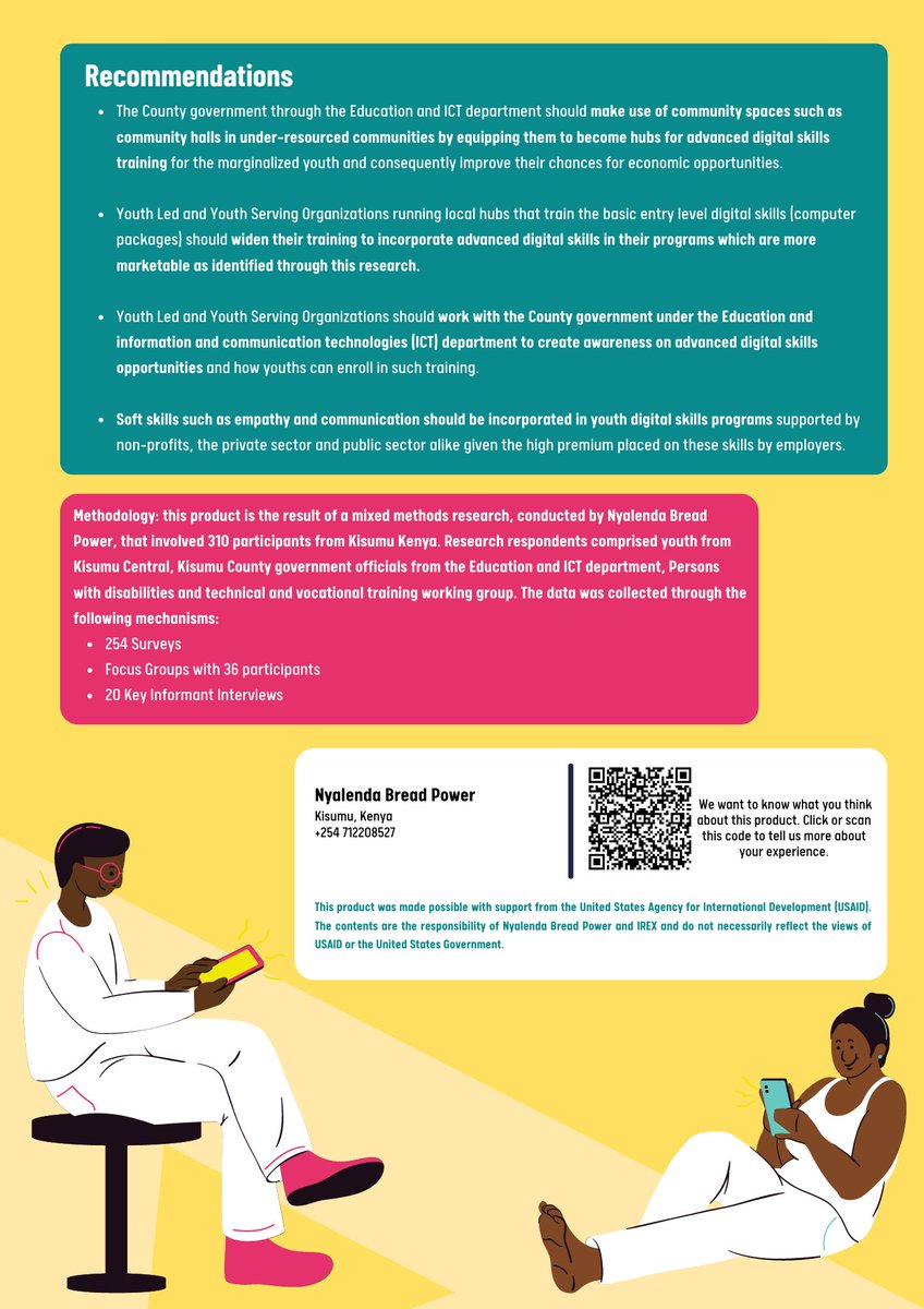 ExcelYouth's tweet photo. #YouthExcel's partner, #BreadPower, shares key findings on how digital skills make for better #youth livelihoods in Kisumu, Kenya. https://t.co/sFoaMF4TDf

#ResearchtoChange #USAID https://t.co/8ALdO4WFgX