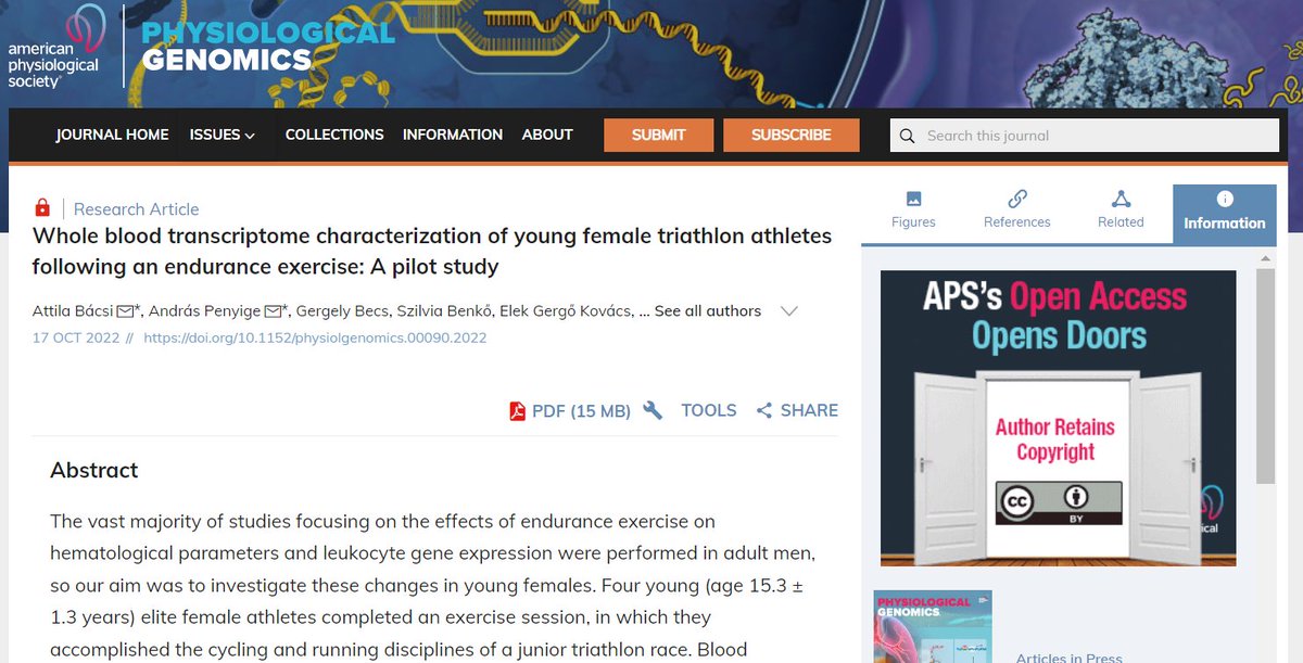 PhysiologicalG's tweet photo. 👉The vast majority of studies focusing on the effects of #EnduranceExercise on hematological parameters & leukocyte gene expression were performed in adult men, so the authors aimed to investigate these changes in young females.
https://t.co/pW59DTUJmV
@UODPk #RNASequencing https://t.co/ZtDvkpDcLt