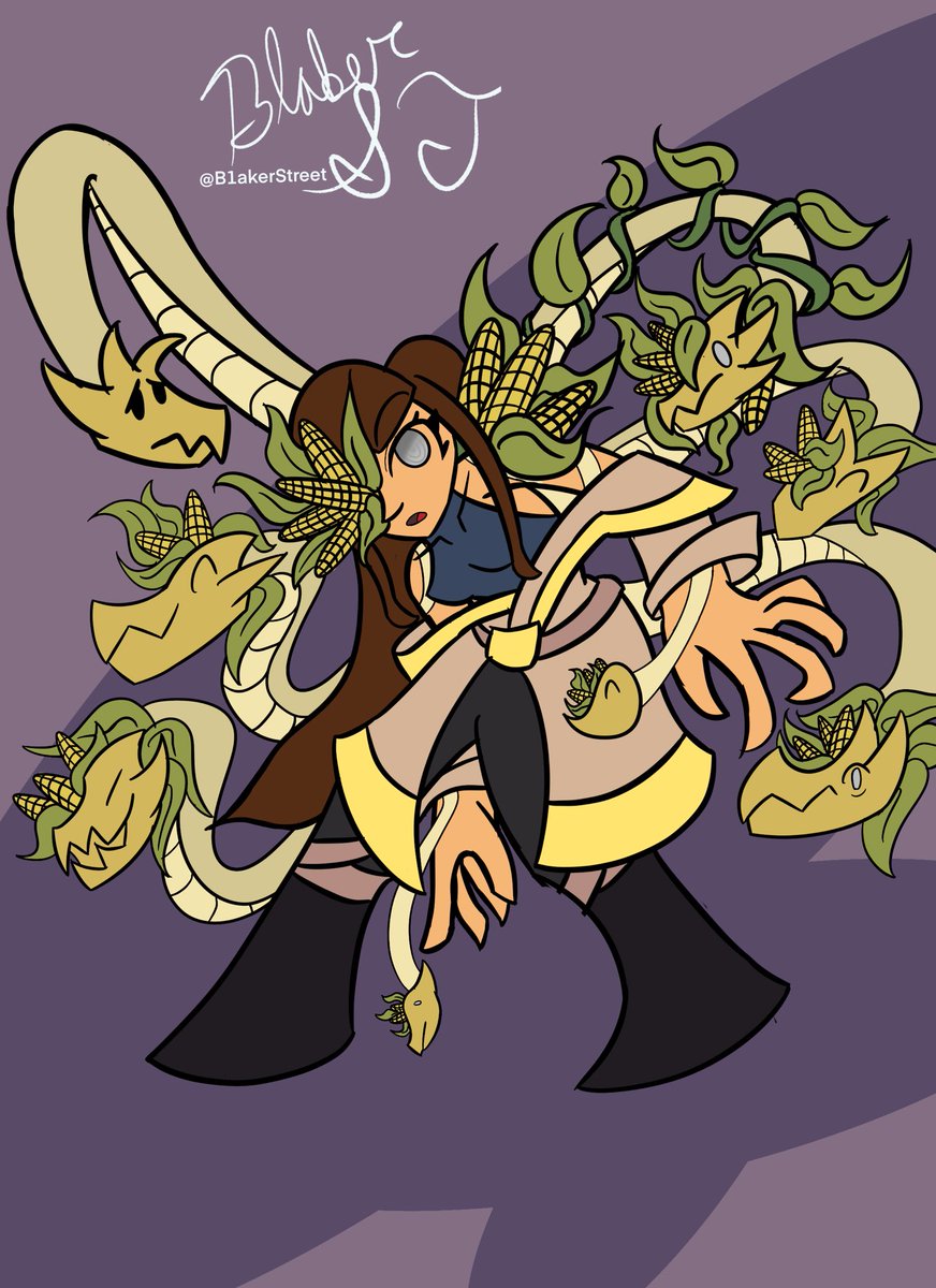 B1akerStreet's tweet photo. A more sinister interpretation of the Host prompt. Corn be evil and the last Hydra be very sad about the fate of their summoner and fellow hydras. And that’s probably about it for me with spooky prompt time. Much fun experience.
#SoF2022 @GeneralPedroArt https://t.co/guO4NwwdN1