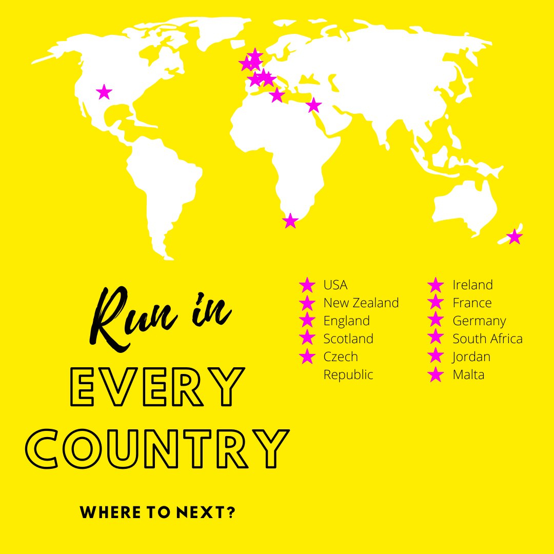 PTMollie (@ptmollie) on Twitter photo I am trying to run a race in every country I visit (1/2 marathon or less). If your country is NOT on the list below, let's have a chat at <a href="/WTM_London/">World Travel Market (WTM) London</a>
I find running is the best way to meet local people and see the destination at a different pace.
#travelblogger #runner I am trying to run a race in every country I visit (1/2 marathon or less). If your country is NOT on the list below, let's have a chat at <a href="/WTM_London/">World Travel Market (WTM) London</a>
I find running is the best way to meet local people and see the destination at a different pace.
#travelblogger #runner