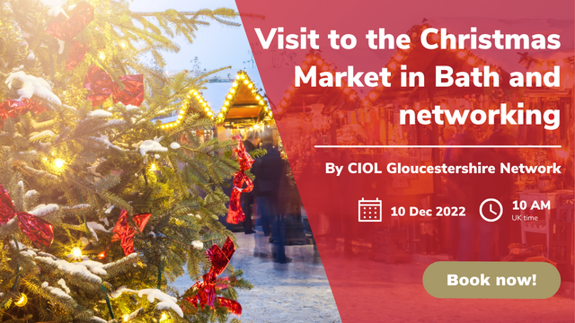 CIOL_Linguists's tweet photo. Discover the magic of the #BathChristmasMarket with the CIOL Gloucestershire Network. Meet your fellow #linguists and enjoy the #festivities as you stroll around the market, try delicious food, and perhaps purchase the odd gift. Find out more and book: https://t.co/DitFUnJRtA https://t.co/z19dDXIv3s