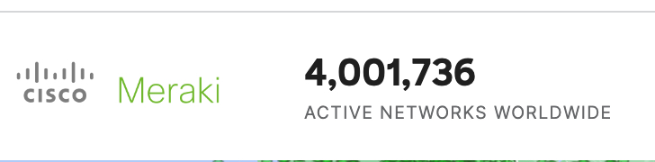 iamdanstratton's tweet photo. Thank you to our customers for continuing to trust us! We're on a continual mission to simplify power technology to allow you to focus on YOUR mission! 4⃣,0⃣0⃣0⃣, 0⃣0⃣0⃣+☁️ networks worldwide! 🚀🥳 @cisco @meraki  #Meraki #SimplifyIT https://t.co/KOBEqDW4V4