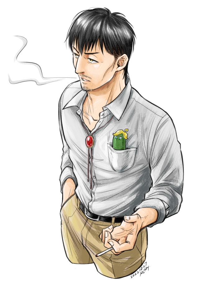 「えるびんのバースデーにえるびん描いて「描き方変わったなぁ(^^)」と思ったので、」|Rｯｷｰさん(通販はBooth)のイラスト