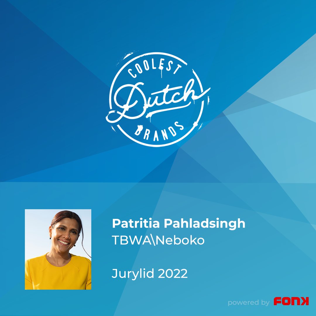 TBWANEBOKO's tweet photo. Our MD @PatritiaP  is going to be joining the jury of ‘Coolest Dutch Brands’. An award powered by @FONKmag 
Read more on the nominated brands here: https://t.co/hJViUqvagp https://t.co/jBWdoYT7vf