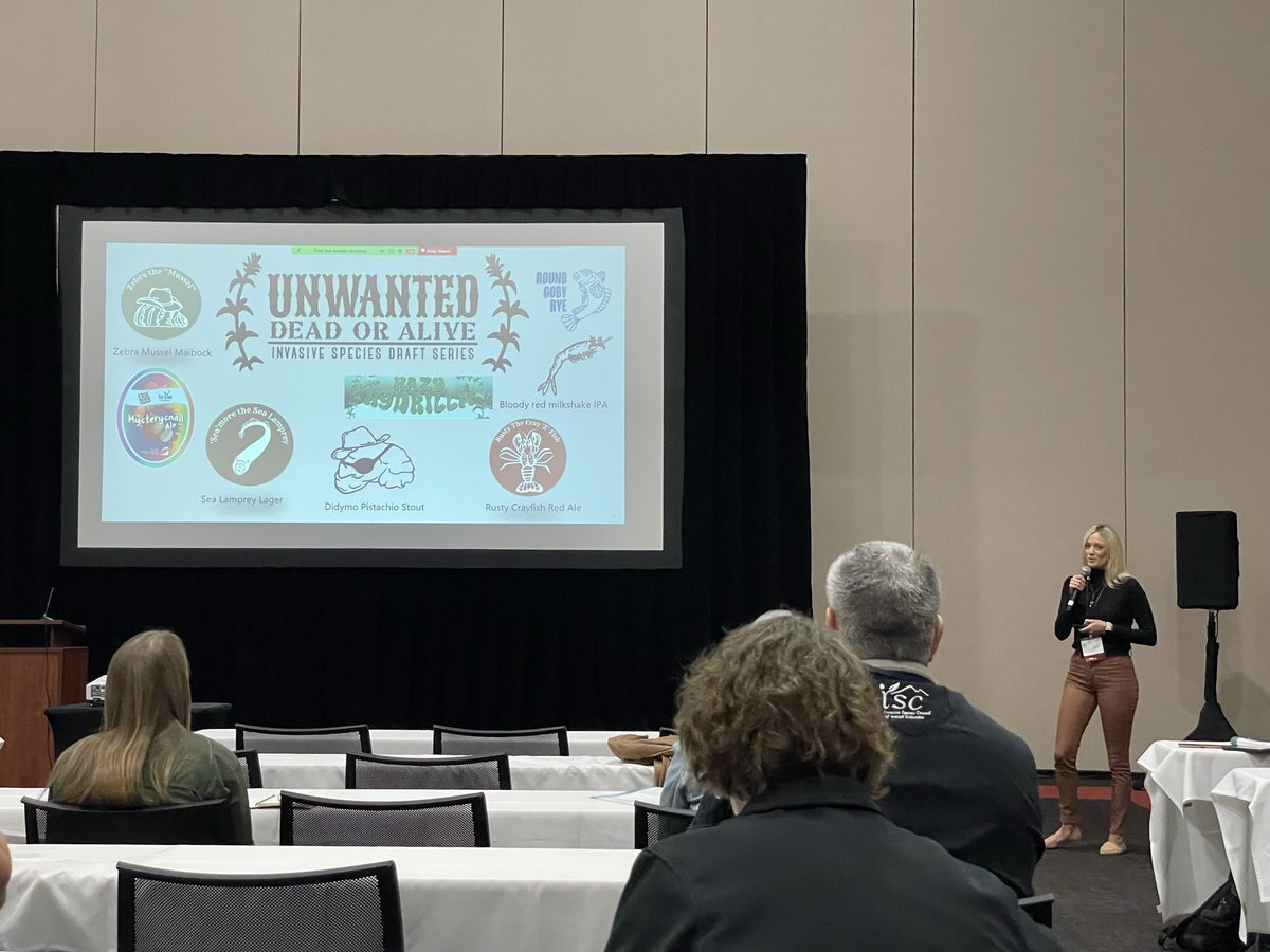 cecilia_adele's tweet photo. Craft beer and aquatic invasive species outreach? Perfect match for the Great Lakes region #umisc2022 https://t.co/vQmlRecMyt