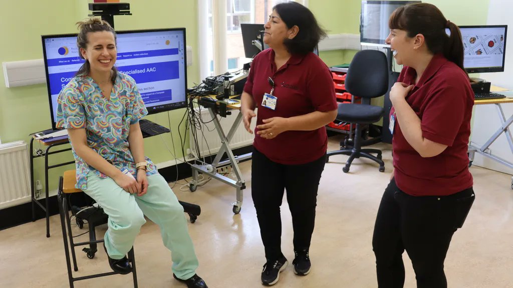 RHNuk's tweet image. October marks #AAC Awareness Month
Compass our assistive and rehabilitation technology service held fun activities to demonstrate some of the AAC technology. Essential for many patients and residents, giving them the ability to communicate and interact with the world around them