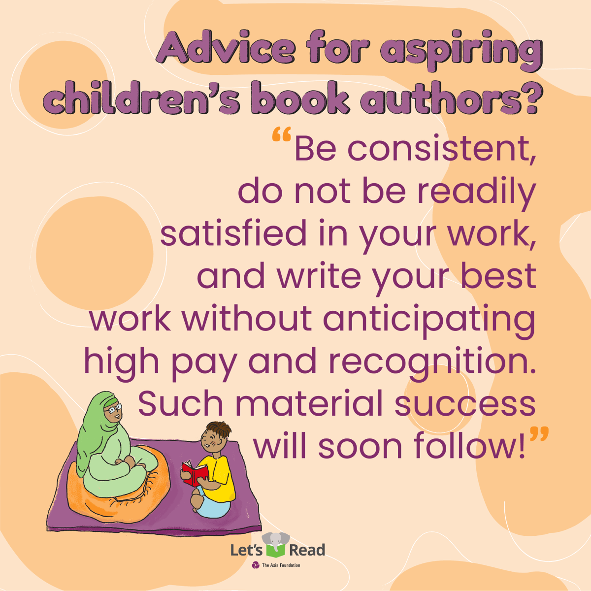 Get a closer look at the creative processes of our talented women creative collaborators from Asia! #GenerationEquality 

Meet Anna Farida, a children’s book editor based in #Indonesia. Anna believes appropriate books build confidence and a love of reading.