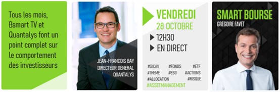 JeanFrancoisBay's tweet photo. [#BSmartTV] Quel est le comportement des investisseurs en ce moment ? Après un moment #inflation, on rentre dans un moment #recession : Assiste-t-on à un retour sur les #fonds #ETF #Obligations ? Analyse sur @B_SMART_TV @GregoireFavet avec @Quantalys EN DIRECT demain à 12h30 https://t.co/NmXkeF5aBu