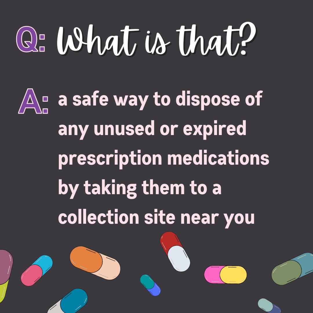 Alcohol__Help's tweet photo. This Saturday, the 29th, remember to take your unused prescription medications to a collection site. Together we can work to stop the misuse of Opioids and other drugs. Share this post to reach as many people as possible.

#nationaltakebackday #alcoholhelp https://t.co/ALxP0IFPWX