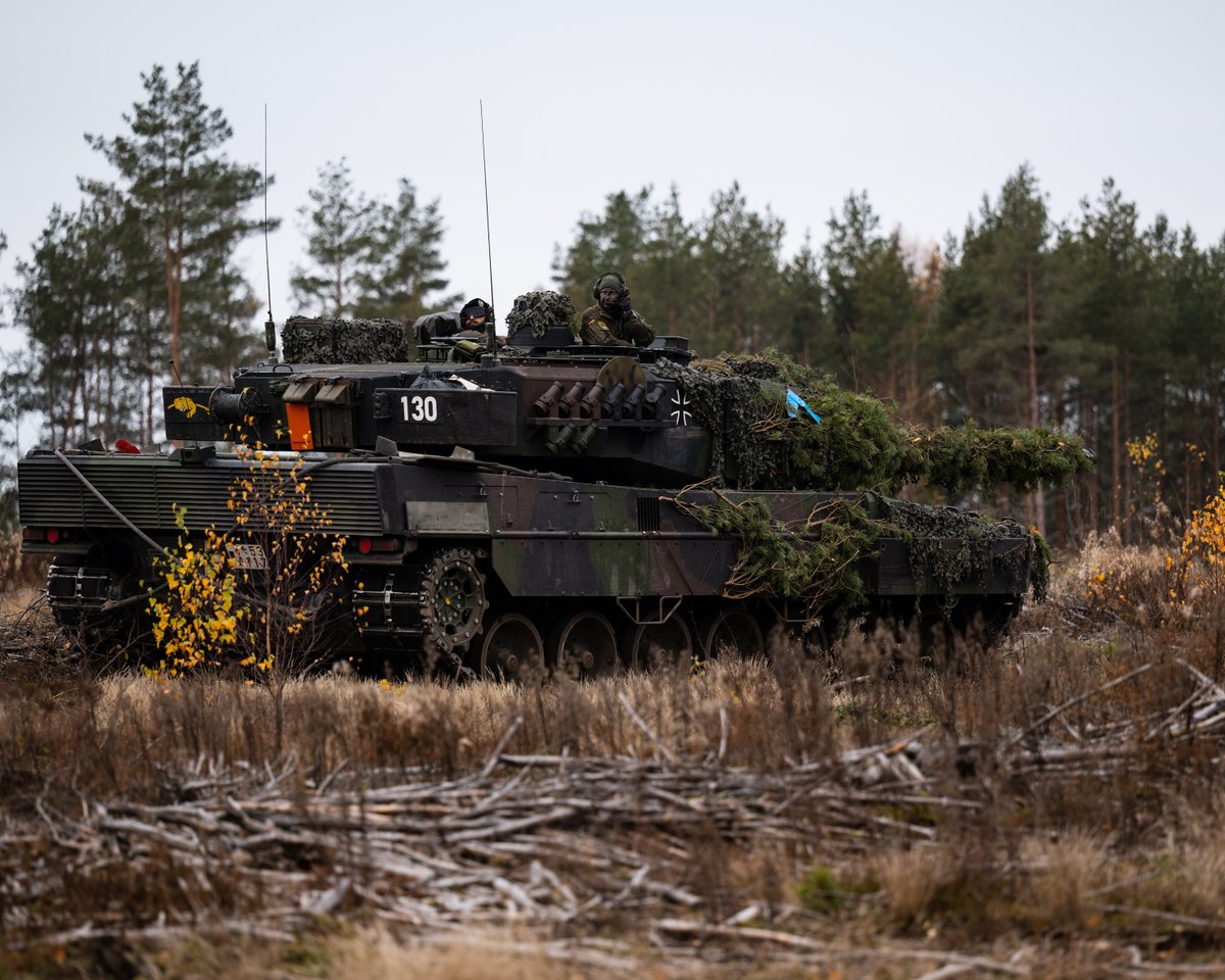 The #eFP Battlegroup Lithuania🇱🇹 is ready and capable of defending our @NATO Ally Lithuania! They train and show their capabilities during Exercise Iron Wolf 2022-II in Pabrade Lithuania. #WeAreNato #StrongerTogether #DeterAndDefend