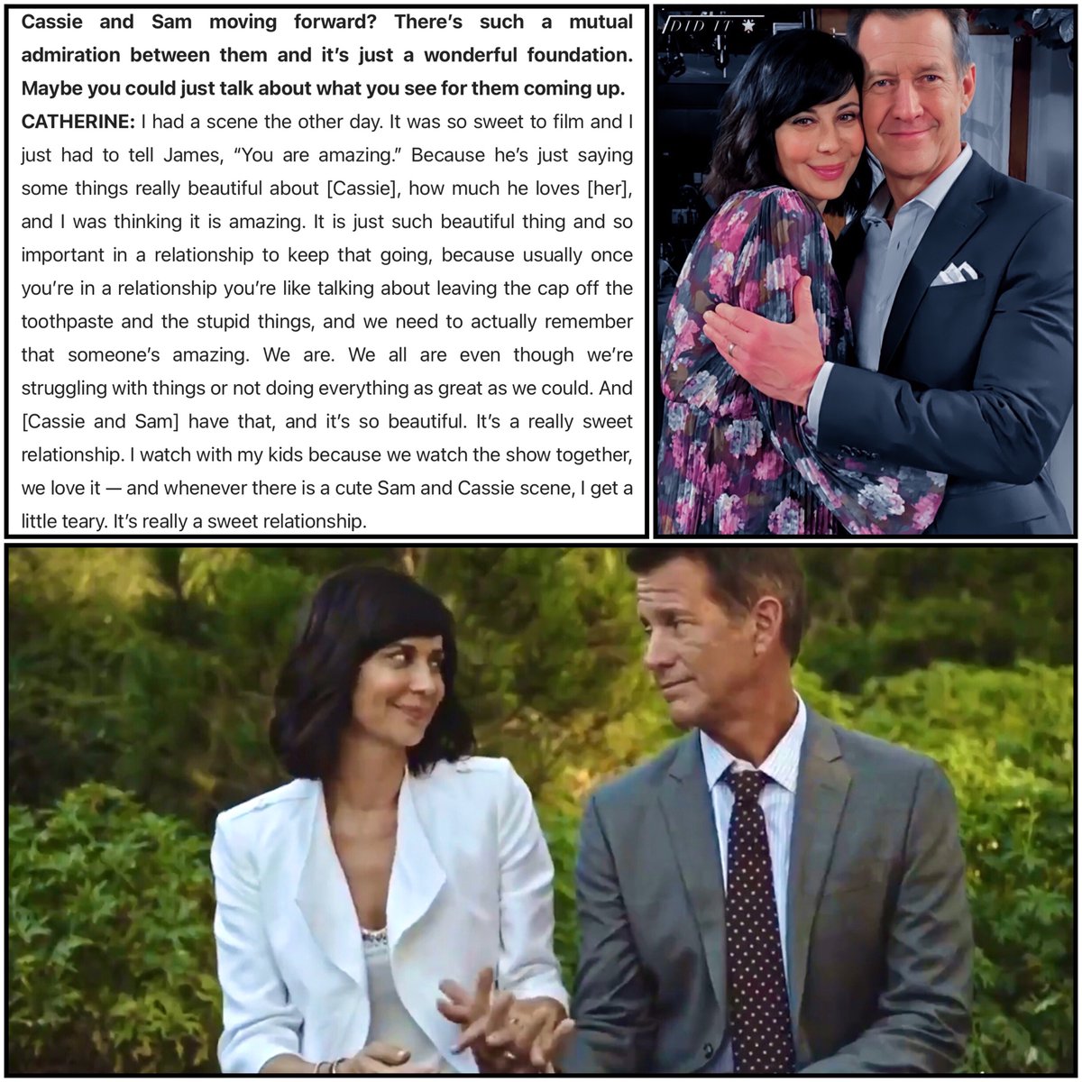 charmedbyhiba's tweet photo. “...it’s so beautiful. It’s a really sweet relationship. I watch with my kids because we watch the show together, we love it-and whenever there is a cute Sam and Cassie scene, I get a little teary.”#CatherineBell talking about #Sassie #GoodWitch #TaleOfTwoHearts😍🖤😭#BringBackGW https://t.co/BVhr3ZmBGF
