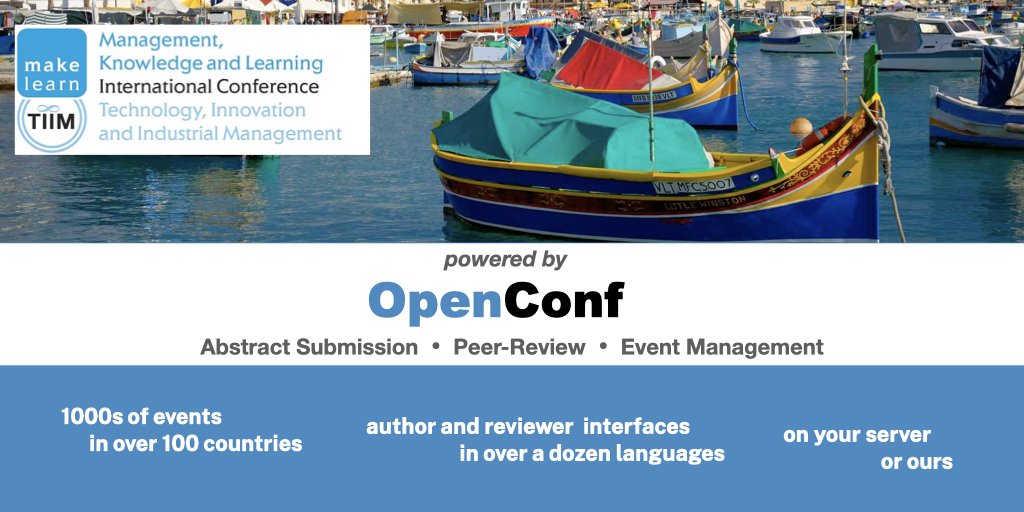 #CFP has opened for the 2023 MakeLearn & TIIM International Scientific Conference powered by @OpenConf makelearn.mfdps.si #Makelearn&TIIM2023 #Malta #event #management #economics #technology #education #eventprofs #peerreview