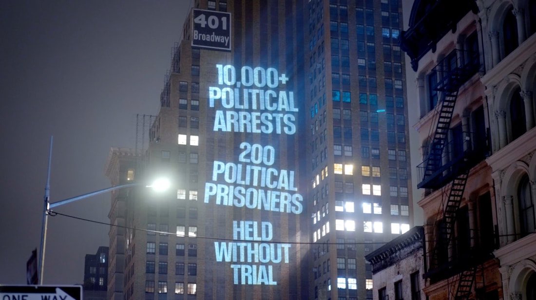 hkdc_us's tweet photo. On the evening of Oct 25, @thecfhk projected images on buildings near NYC’s financial district calling on US finance leaders to not attend #HongKong govt’s Nov 1-3 finance summit. “#WallStreet CEOs bow down to #CCP.” “Wall Street CEOs, don’t support human rights abuses in HK!” https://t.co/dHl82Iu2rQ