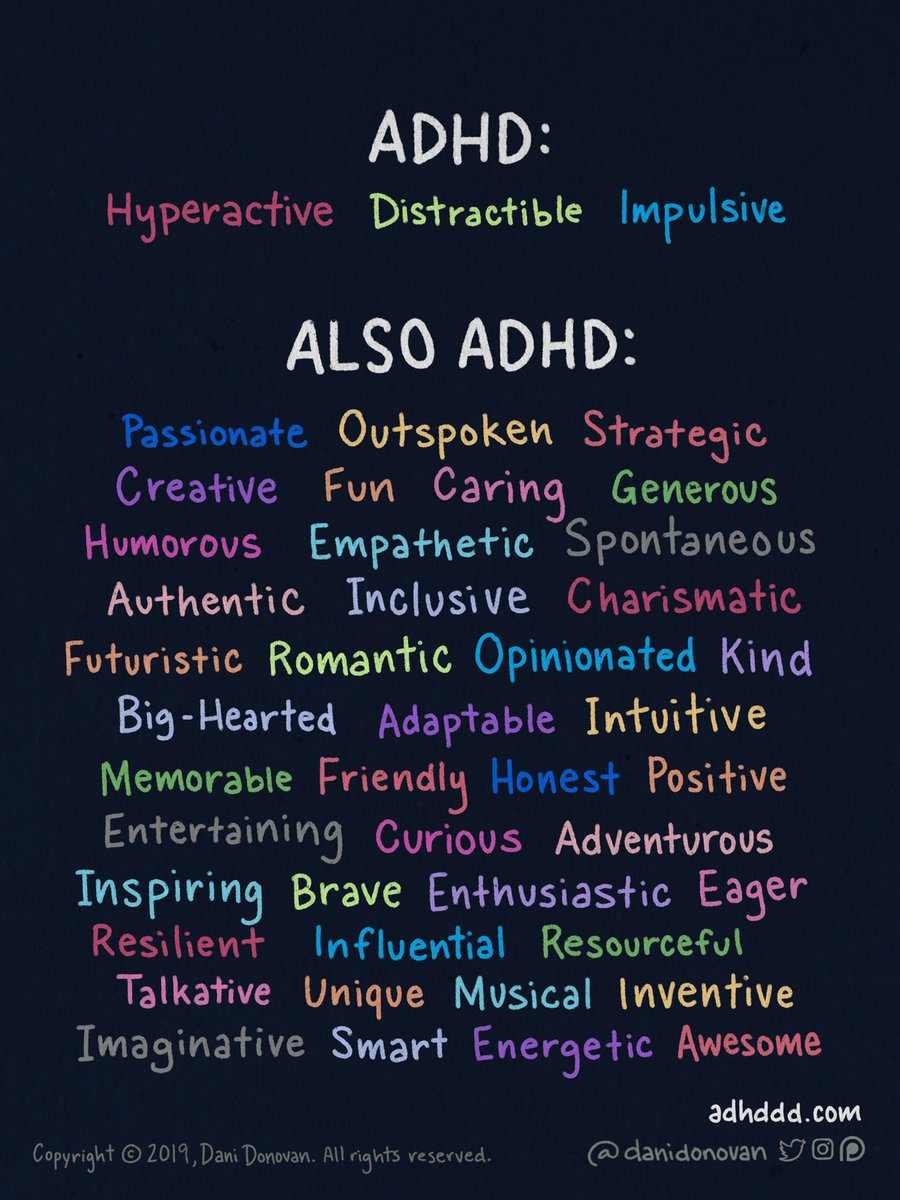 Less focus on the first 3, more celebration of all the rest!  We ❤️ neurodivergent brains and we ❤️  this image from <a href="/danidonovan/">Dani Donovan 👩🏻‍🎨 ADHD Comics</a>!  #ADHDAwarenessMonth