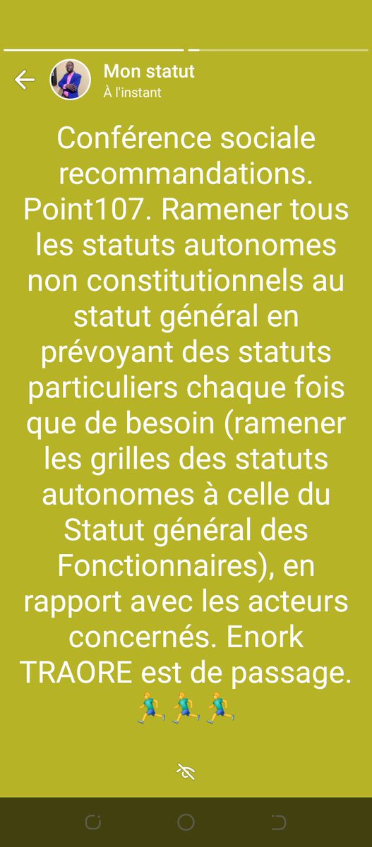 Conférence sociale au service d'une centrale syndicale au Mali.<a href="/twitter/">Twitter</a> #twitter ,@enork