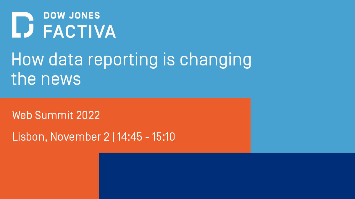 Join @tracimabrey General Manager of #Factiva, and other industry experts at @WebSummit next week to discuss how #datareporting is changing the #news. Learn more: bit.ly/3U2wFEE #WebSummit