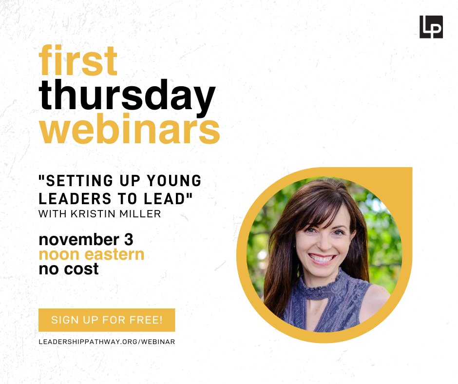ONE WEEK FROM TODAY👇

Join us Nov 3 as our Director of Resident Development, Kristin Miller unpacks the six core ingredients to have a developmental conversation to drive results in them, in you, and in your organization.

Sign up for FREE at: leadershippathway.org/webinar