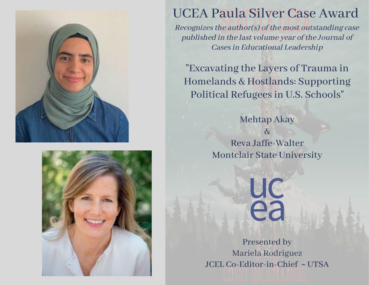 UCEA's tweet image. We congratulate all the 2022 UCEA Award Winners and look forward to celebrating together in Seattle! Congrats to our &quot;&quot;Outstanding Article&quot;&quot; awardees! 
#UCEA22 #LeadershipMatters
@DrMoniByrne @UCEAJSN  @UCEAGSC @SAGEJournals @jcel_utsa