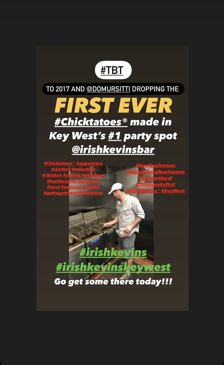 chicktatoes's tweet photo. #tbt with @irishkevinsbar 
#irishkevins 
#irishkevinskeywest 

#Chicktatoes® #appetizers #starters #munchies #chicken #cheese #potatoes #hashbrowns #keywest #local #eatlocal #cluckit #gottagetthosechicktatoes

#localbusinesses #supportlocalbusinesses #supportlocal #communityfirst https://t.co/BtZCPLTNtJ