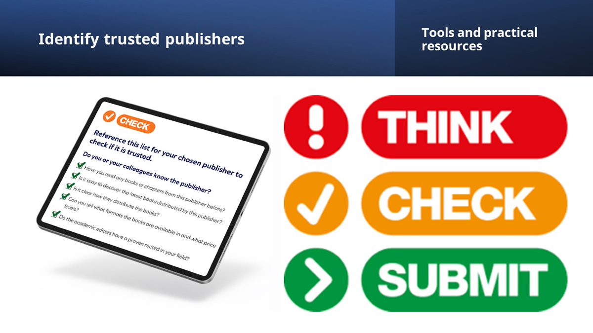 thinkchecksub's tweet image. Librarians, help us to get the word out to researchers about how to avoid predatory journals and publishers. bit.ly/3CTOq1L #OAWeek2022