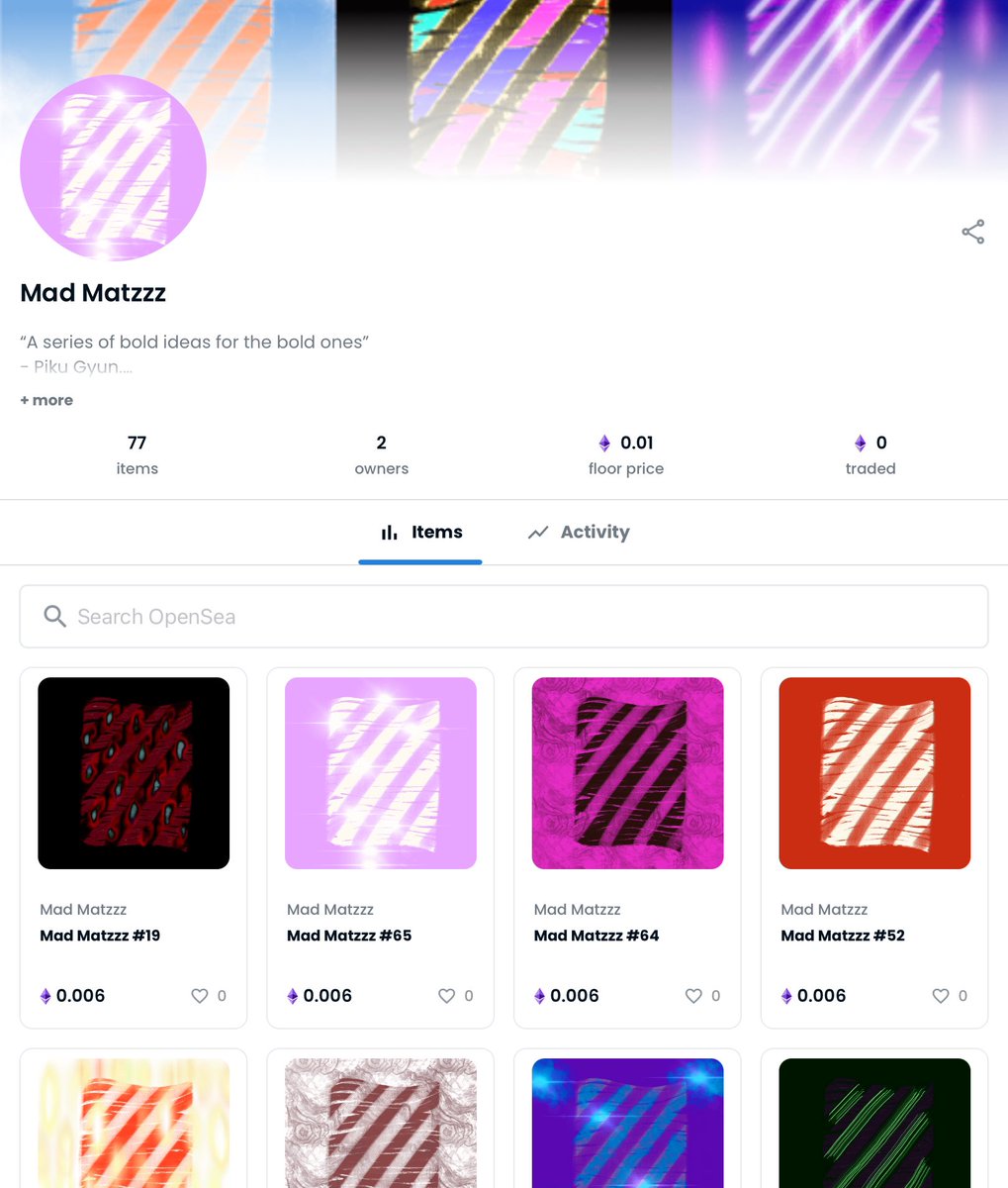 NebulaStreams's tweet photo. 🚨 Mad Matzzz Fresh Drop 🚨
🔥➡️ https://t.co/KtRJcyqPqF⬅️🔥🎯
#nft #NFTartist #NFTs #NFTCommuinity #nftsale https://t.co/BYjcS7M4cc