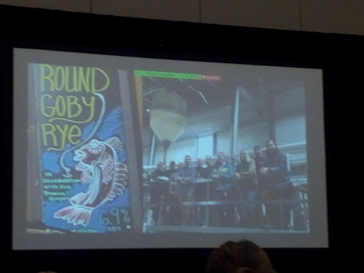 karenbu10's tweet photo. My German heart sings over this type of outreach: invasive species themed craft beers! 🍻

Sara Stahlman presenting this funtastic public engagement effort at #umisc2022 https://t.co/go4bEtAS29