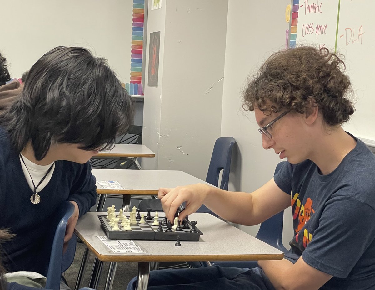 Finished a major grade early AND celebrating with a game of chess? These boys are a force to be reckoned with.