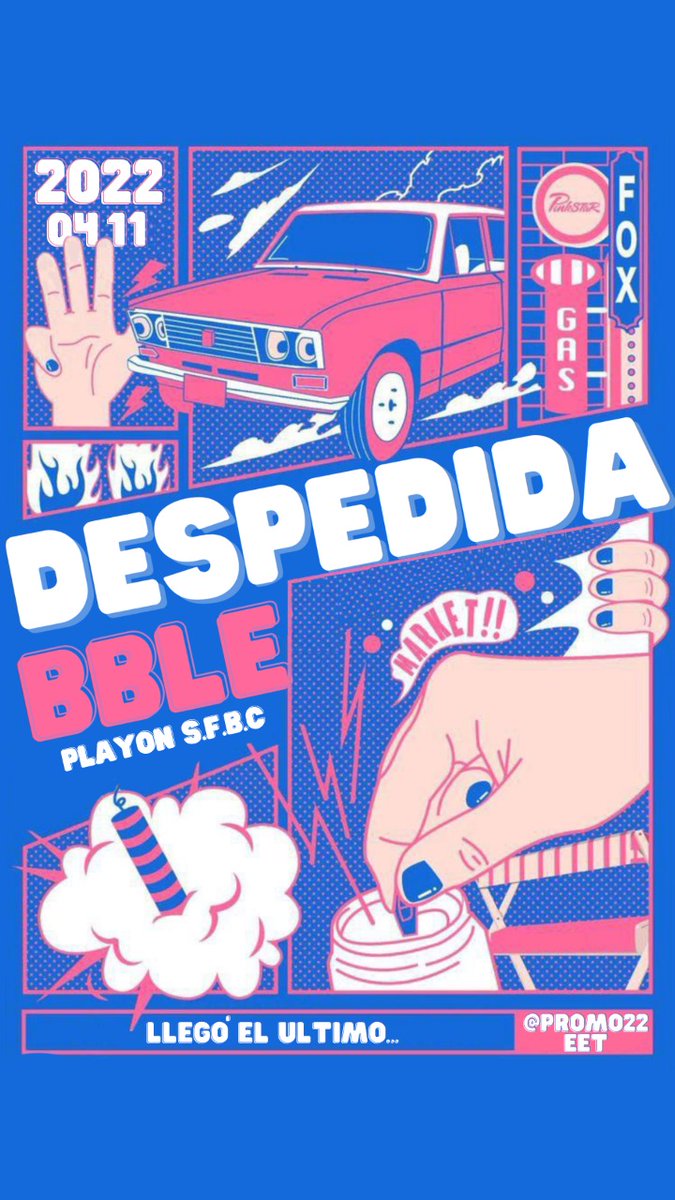 04/11/2022 
NOS DESPEDIMOS!🤯
Los esperamos a todos para pasar la última noche juntos! 🍻🤩